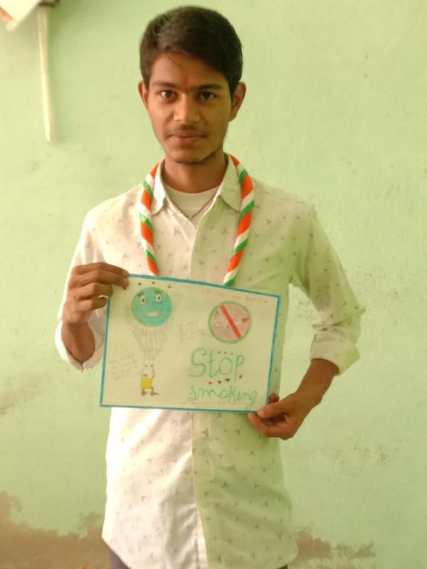 विश्व तंबाकू निषेध दिवस पर पोस्ट द्वारा जागरूकता।