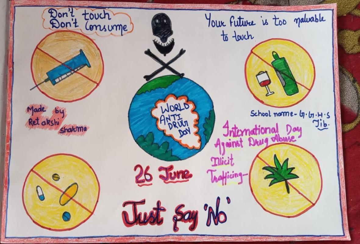 Poster making competition on the auspicious occasion of International Day against Drug Abuse and Illicit Trafficking