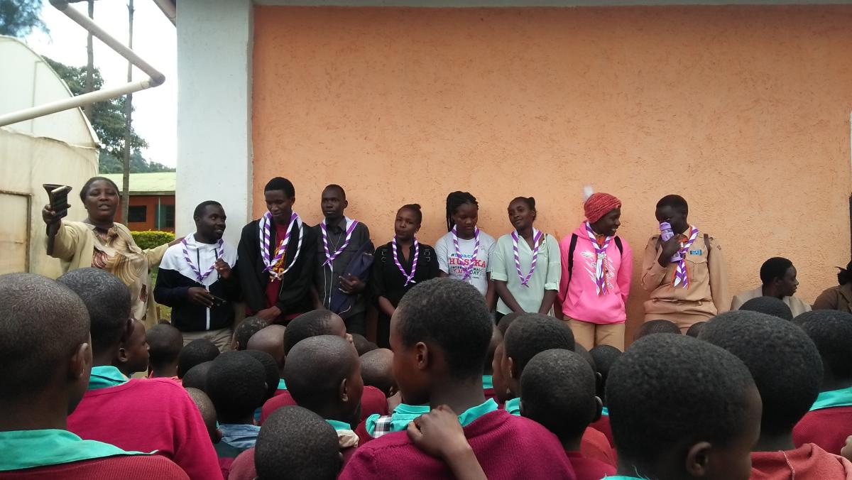 Kisii University Flamingo Rover Scout Take Part In Starting A New Unit. 