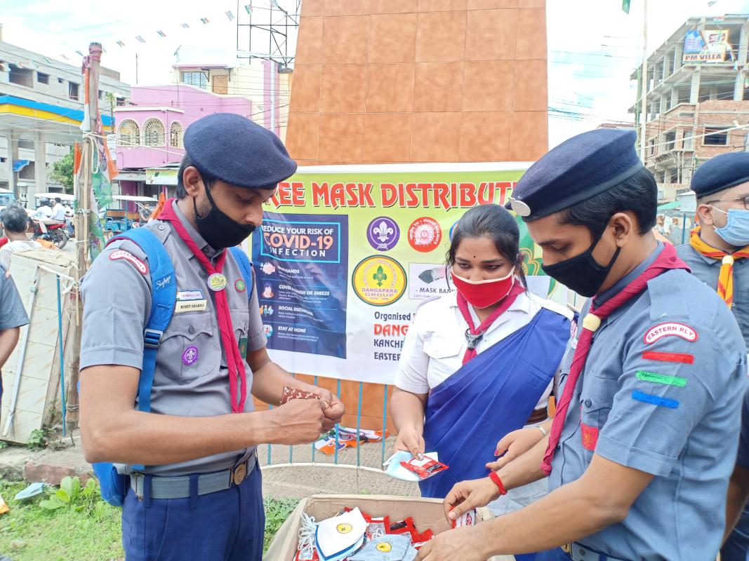 MASK DISTRIBUTION AMONG NEEDY PEOPLES