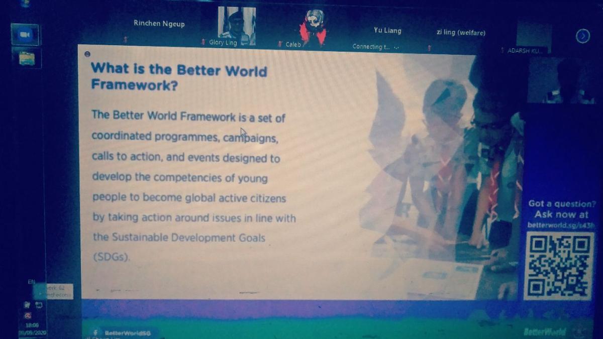 Webinar Series on Zoom Platform On 'Better World Framework'