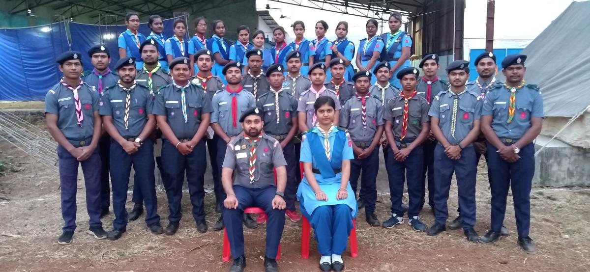 plantation by The Bharat scouts and guides, State youth committee,chhattisgarh, India