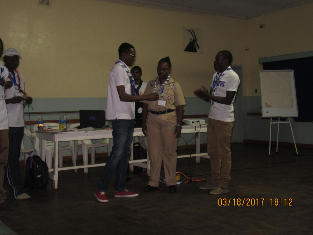 LADY SCOUTER NOTED AS PEACE AMBASSADOR FOR HER OUTSTANDING EFFORTS 