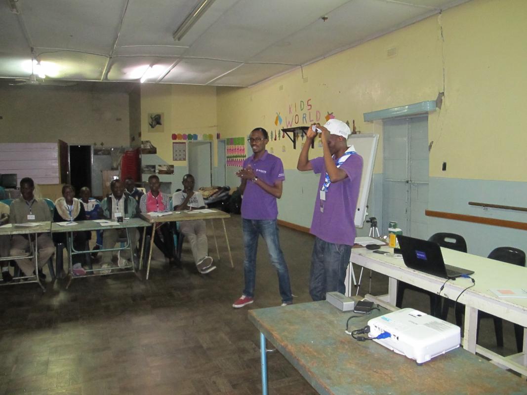 FIRST DAY AT THE MOP TRAINING IN ZIMBABWE , HARARE