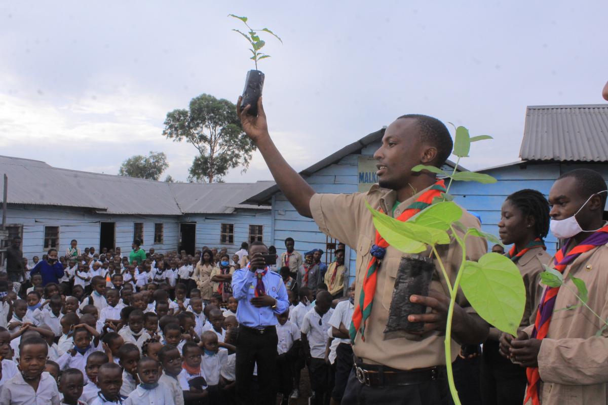 LES SCOUTS DE GOMA (RD.CONGO) S’ACTIVENT ENCORE PLUS DANS LA SENSIBILISATION POUR LE REBOISEMENT COMMUNAUTAIRE