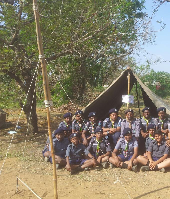 Floating flag pole made by me and my troop