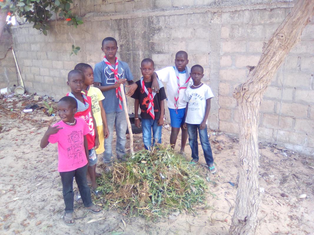 Activité environnementale des louveteaux de la 15ème Dakar 