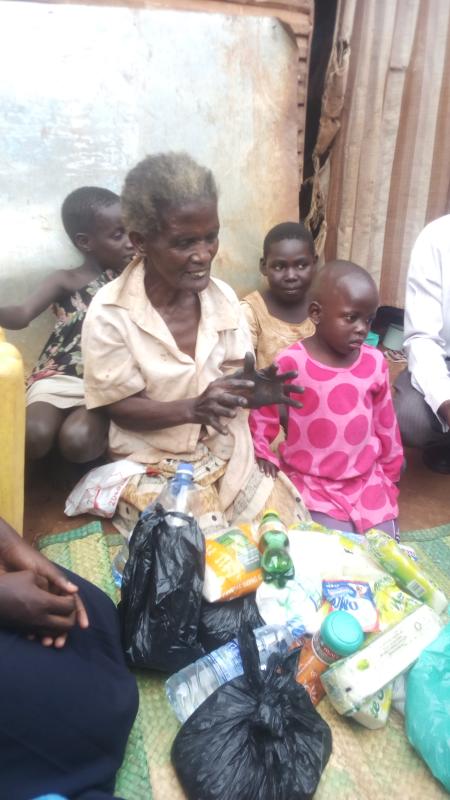 Scouts Visits Volunerable family in Kalamba Zonal Scout Council, Butambala District Scout Council of Uganda Scouts Association.