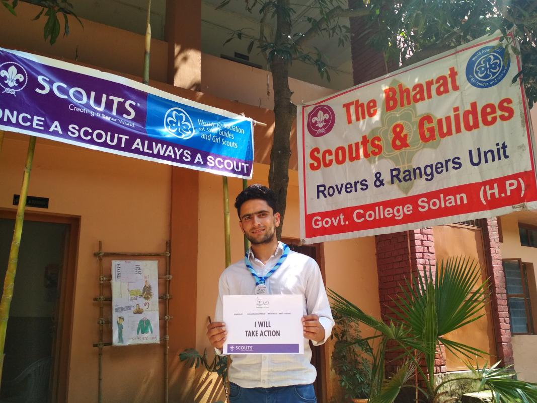 Rover Ranger unit of Government College School celebrated international peace day