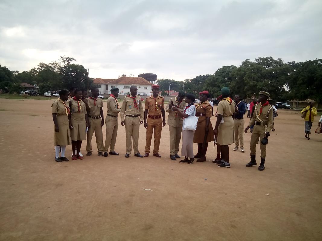 Soroti scouts Taking charge in the consecration of the New Bishop of protestant church soroti diocess