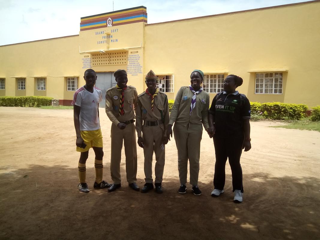 Soroti scouts visit Soroti main prison and recruit 110 inmates to join scouting.