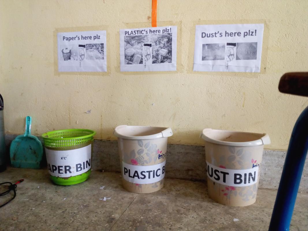 Waste segregation in the classroom