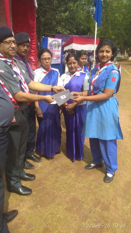 SDG badge given ceremony of Nandini Da snd Neha Paswan Rangers of E.Rly/India.