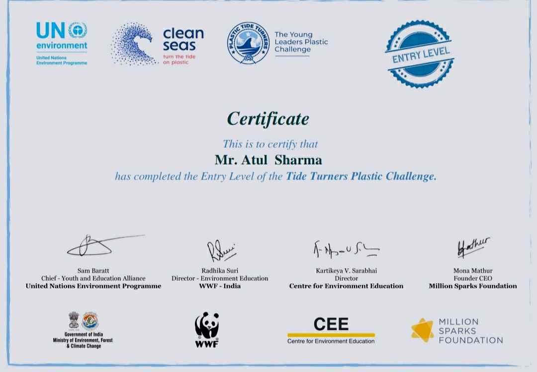 Environment & Sustainability Challenge 2 – # Plastic Tide Turners Challenge