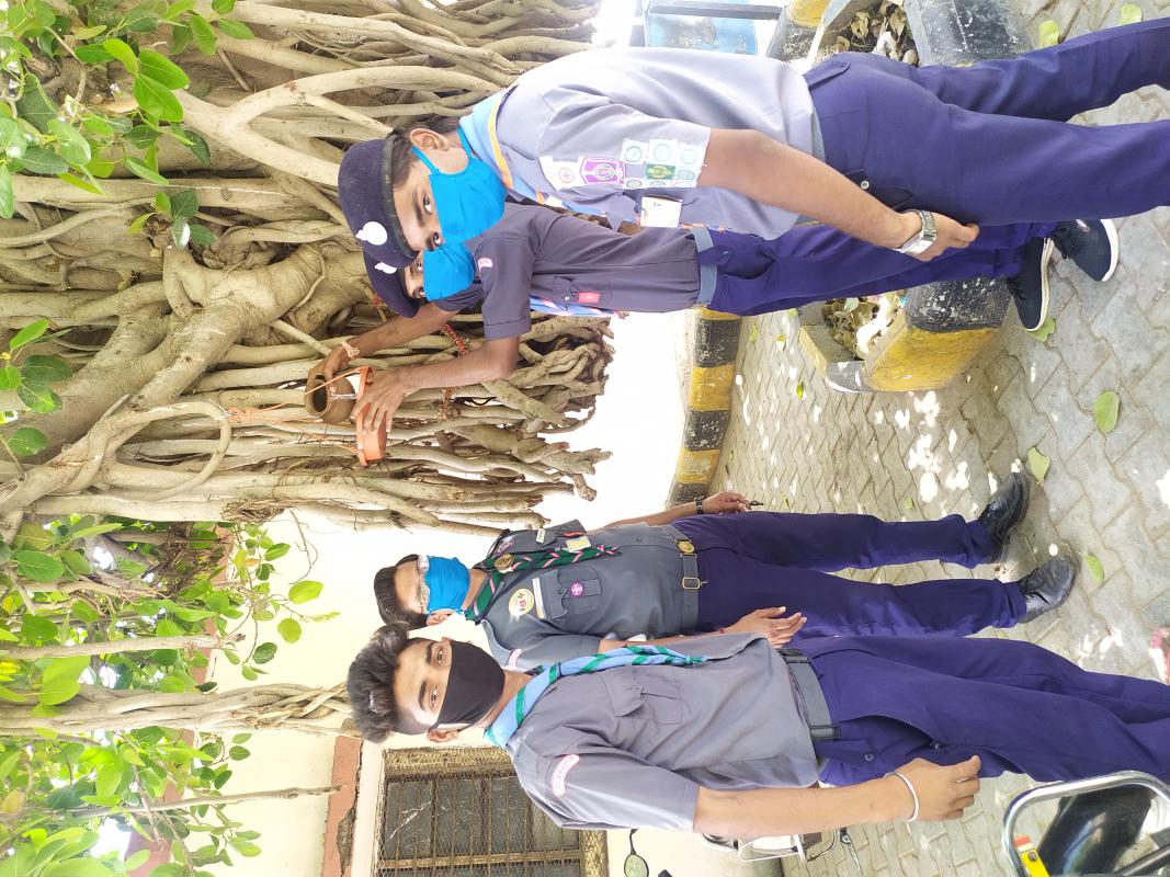 जगह जगह पर लगाए परिंडे