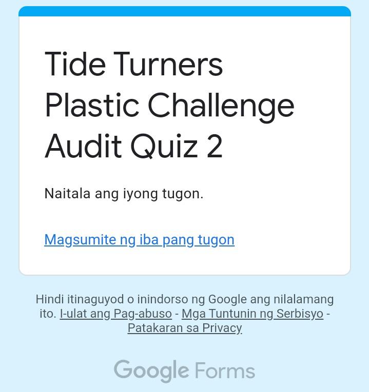 Plastic Audit Quiz 2