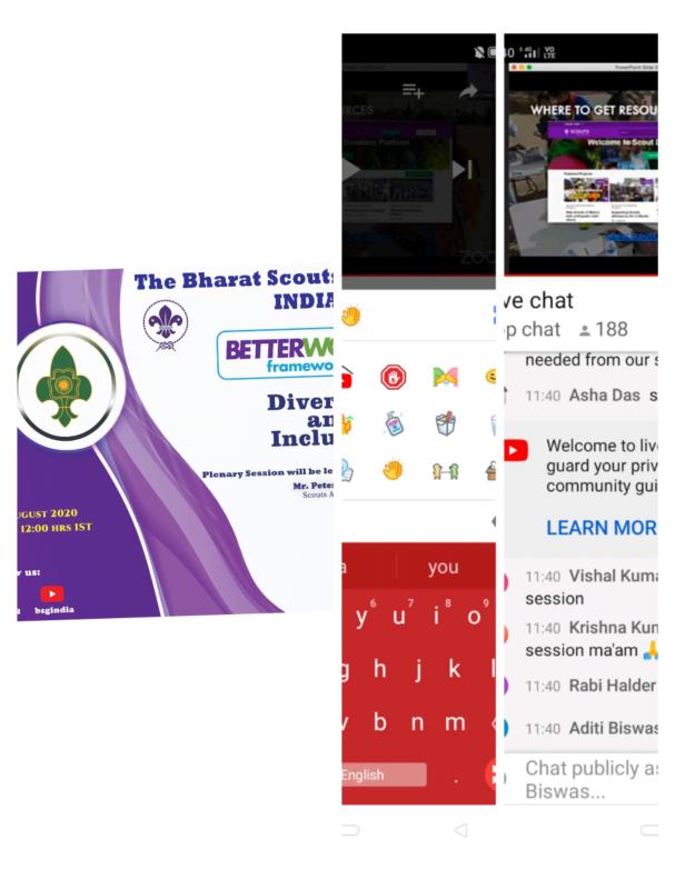 live You Tube program initiative by Bharat scouts and guides