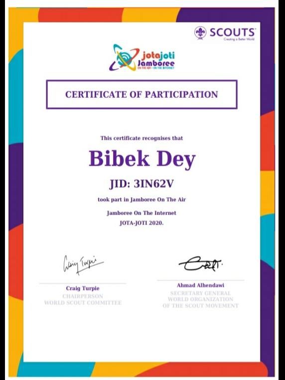 JOTAJOTI CERTIFICATE 2020