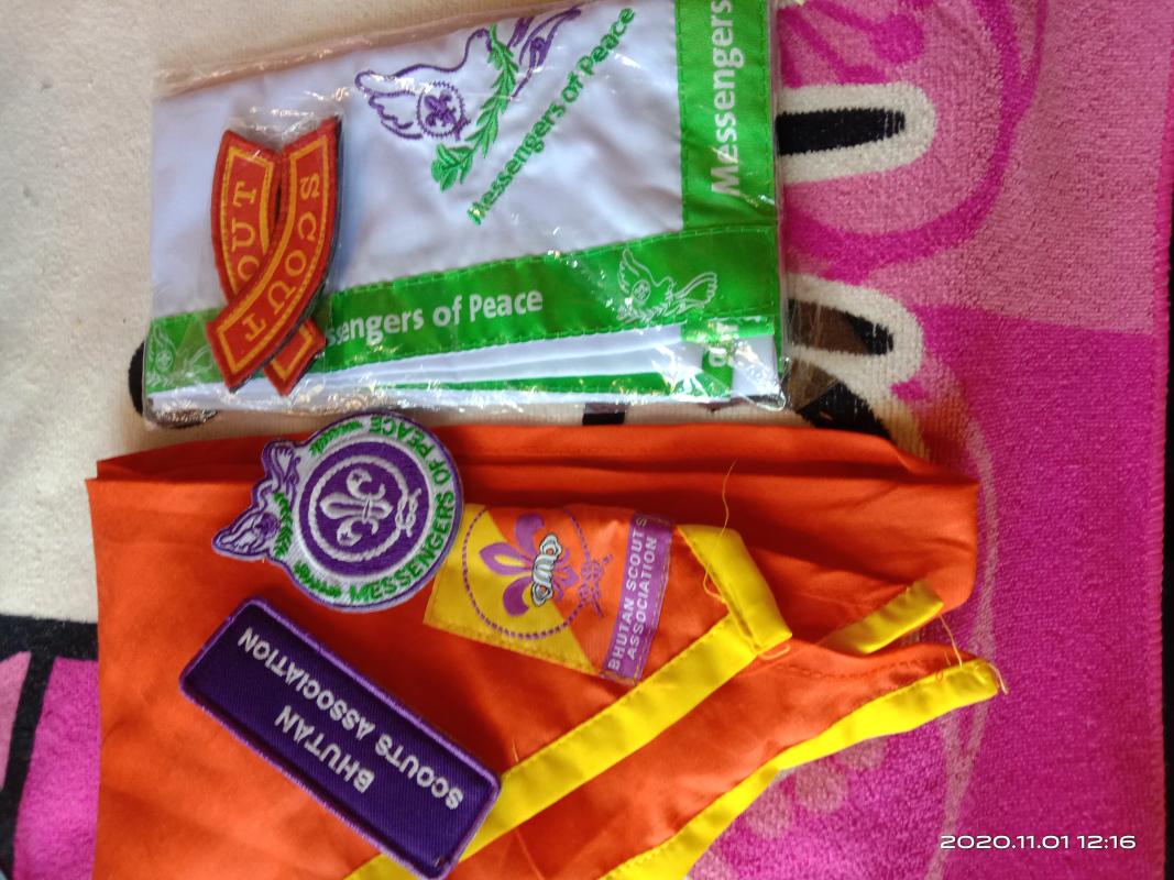 Received green scarf finally