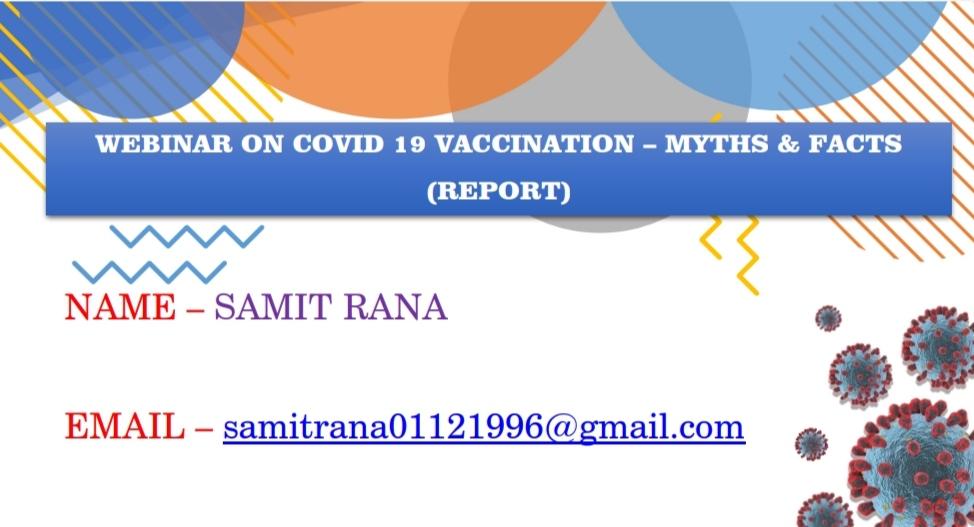Webinar on covid-19 vaccination myths and facts