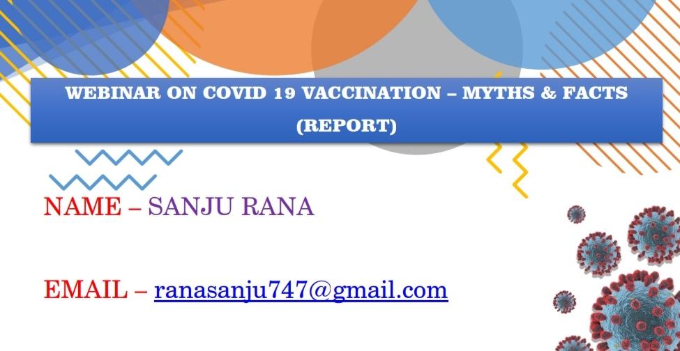 Webinar on covid-19 vaccination myths and facts