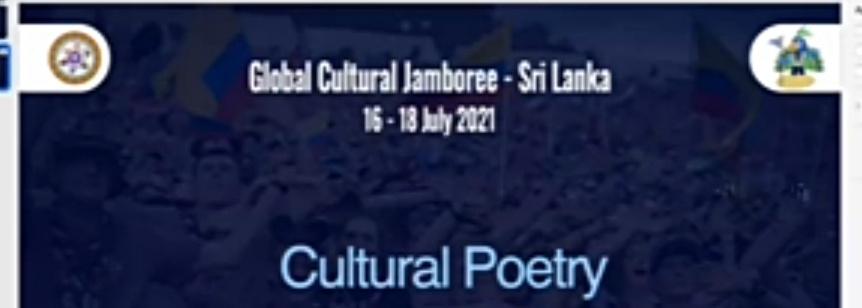 webinars on SDGgoals, cultural poetry #GLOBAL CULTURAL JAMBOREE 