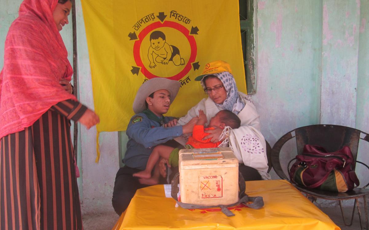 Working as a Volunteer in National Vitamin A+ campain