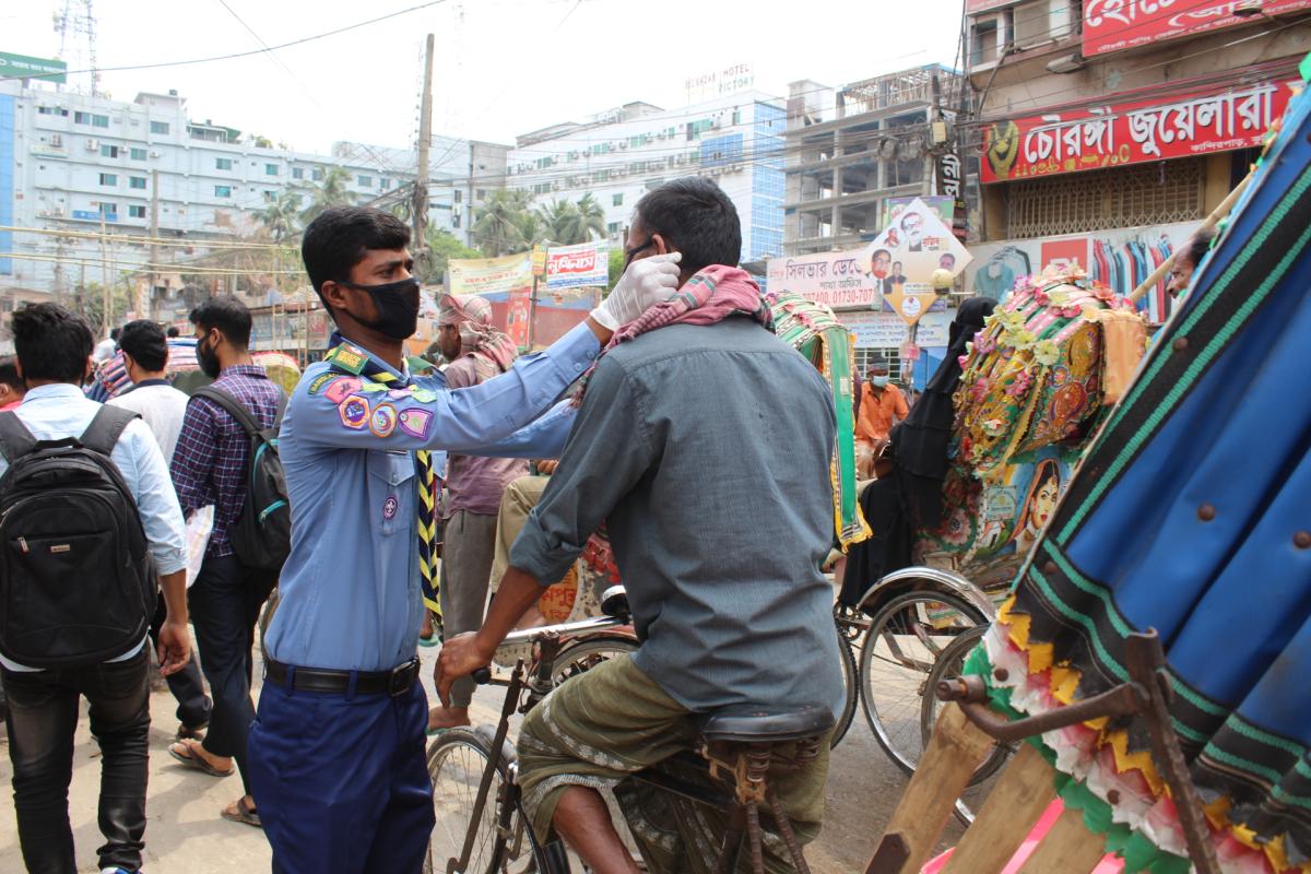 COVID 19 public awareness ,mask distribution ,relief distribute among poor rover scouts