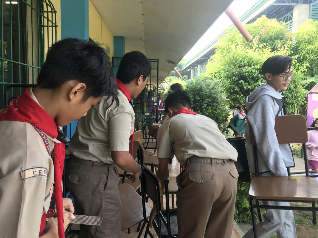 BSP STEC Stallion Scouts help the Annual CMO Rosary Month