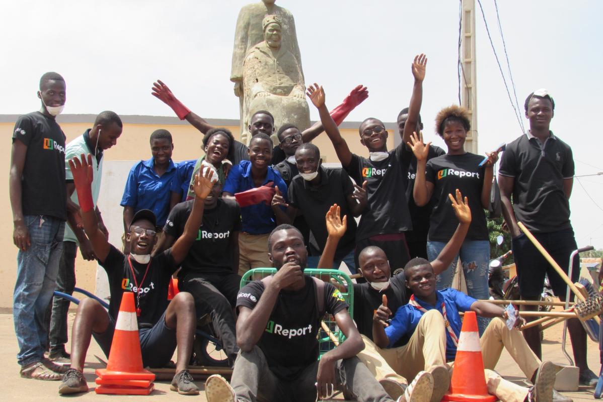 Action communautaire des U-REPORTERS et des Scouts Catholiques de Korhogo