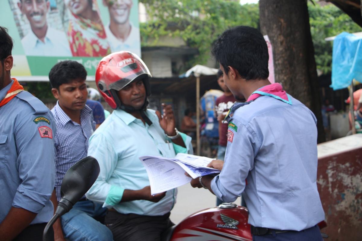 Traffic Week - 2018 Activities of Nilphamari District Rover and Nilphamari District Scouts in BD