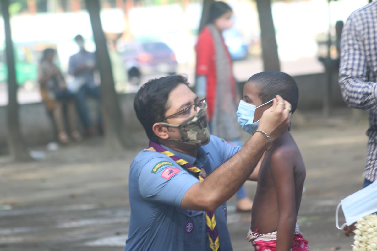 Mask Distribution of Street children 