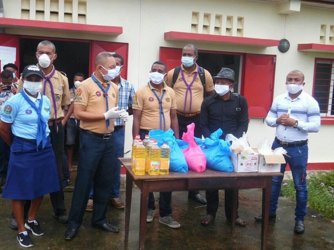 Scoutes du district de Fénérive Est en action face au Covid-19
