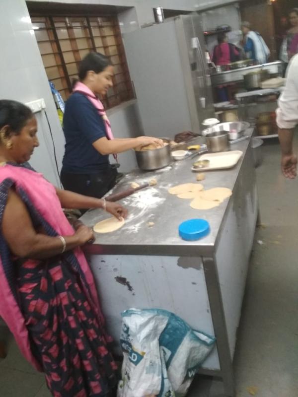 Service as a helping hand in food outlet named Kamla by SEWA (Self Employed Women's Association)