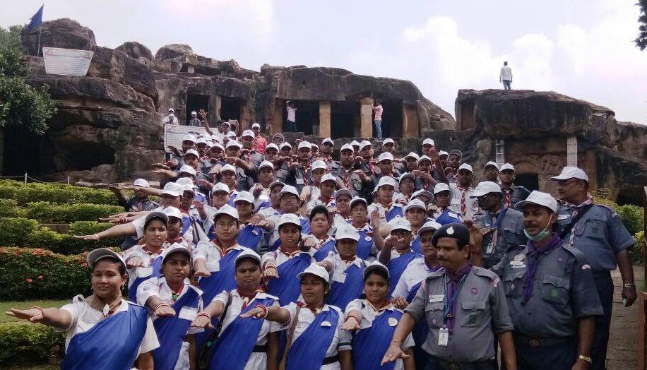 Scouts and Guides of Odisha State  helping Govt. of India to protect Monument