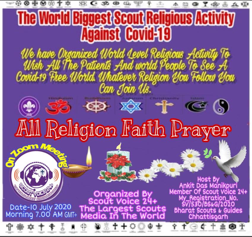 Virtual aal religion faith prayer for covid 19 victims and corona worriers and peacefull world