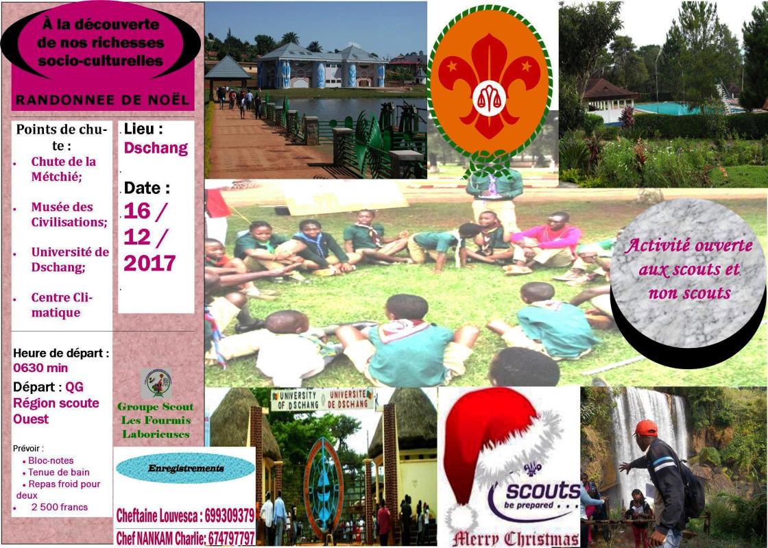 La randonnée de Noël 2017 : Les jeunes scouts de l’Ouest Cameroun à la découverte de leurs richesses socioculturelles