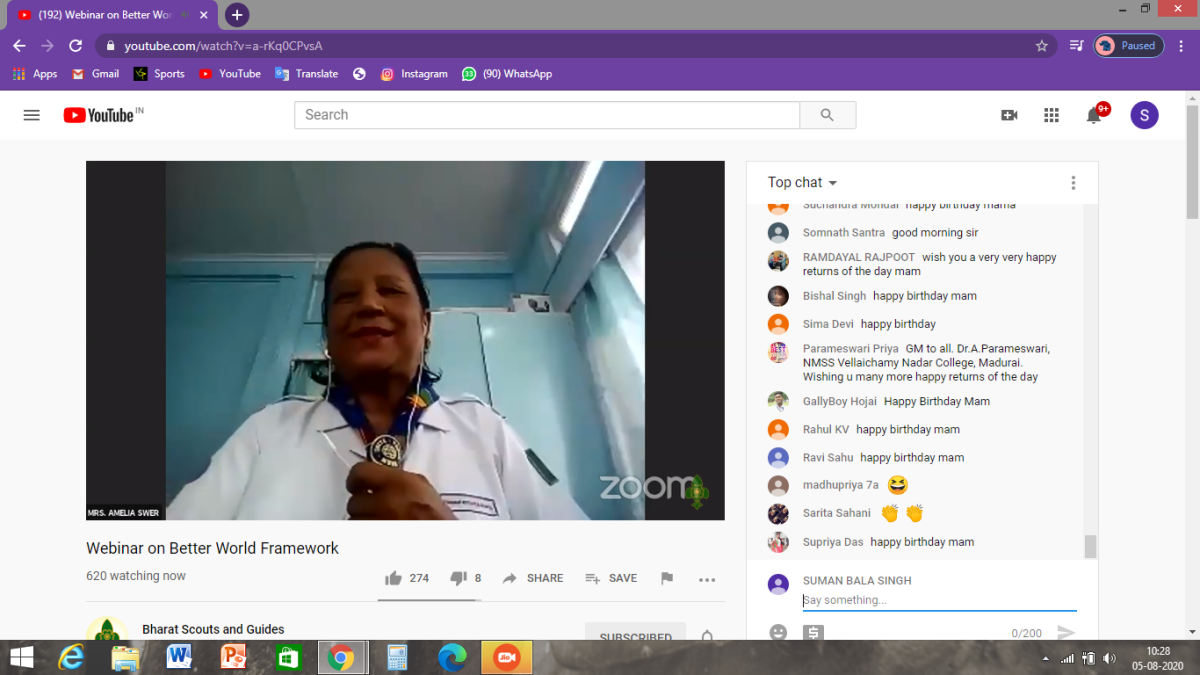 Report on webinar on “Better World Framework”