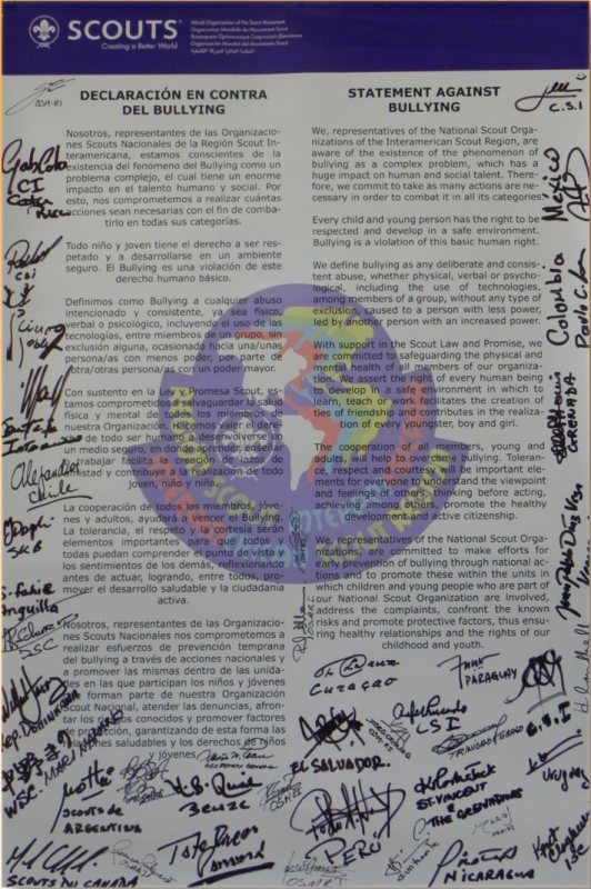 Declaración contra el Bullying cuenta con 41 firmas #ScoutIAR 