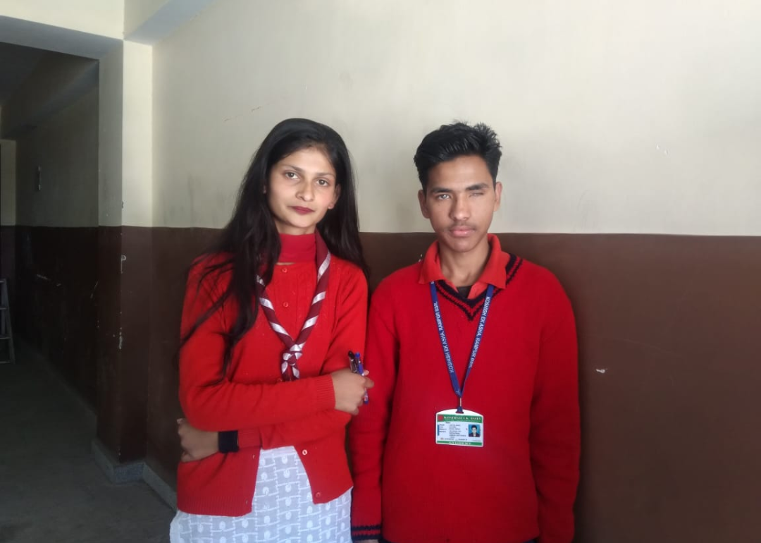 Helping NGO visually impaired students to do their exams.