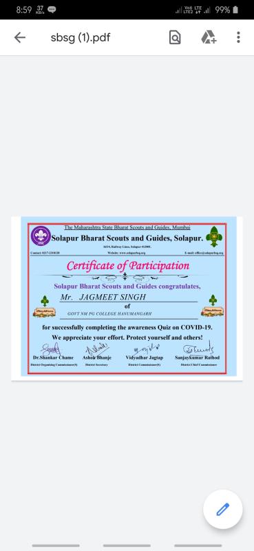 COVID-19 awareness quiz 