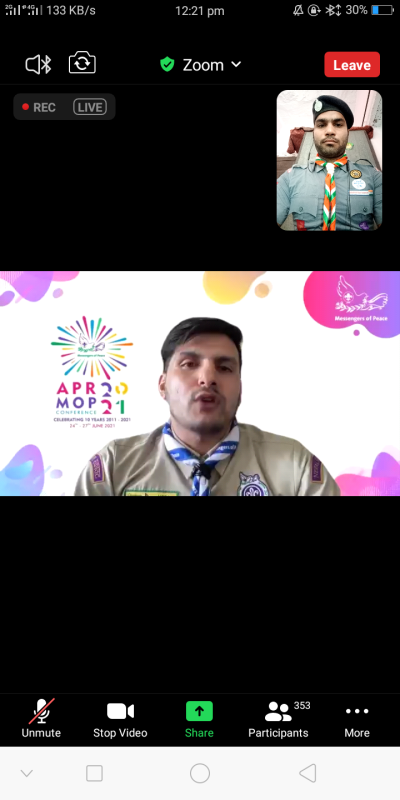 Asia Pacific region messenger of peace

Day 1