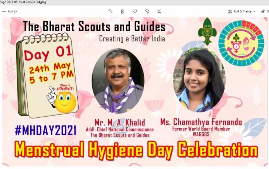 MENSTRUAL HYGIENE DAY CELEBRATION BS&G INDIA