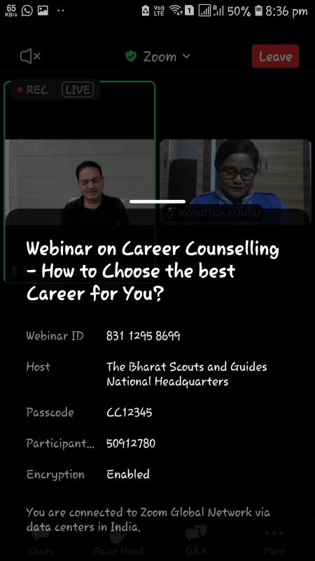 Webinar on career counselling