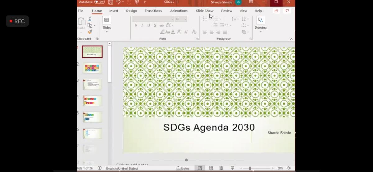REPORT FOR THE WEBINAR OF SUSTAINABLE DEVELOPMENT GOALS DAY 4