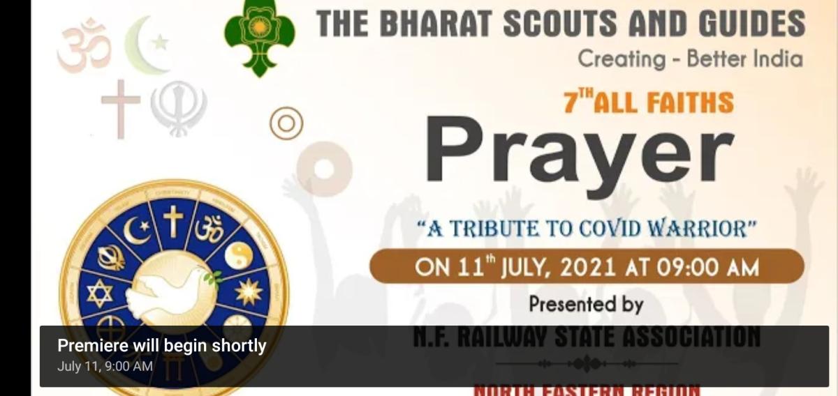 Attended All Faith Prayer, on 4th and 11th july, the 6th and 7th all faith prayer organised by BSGNHQ. 