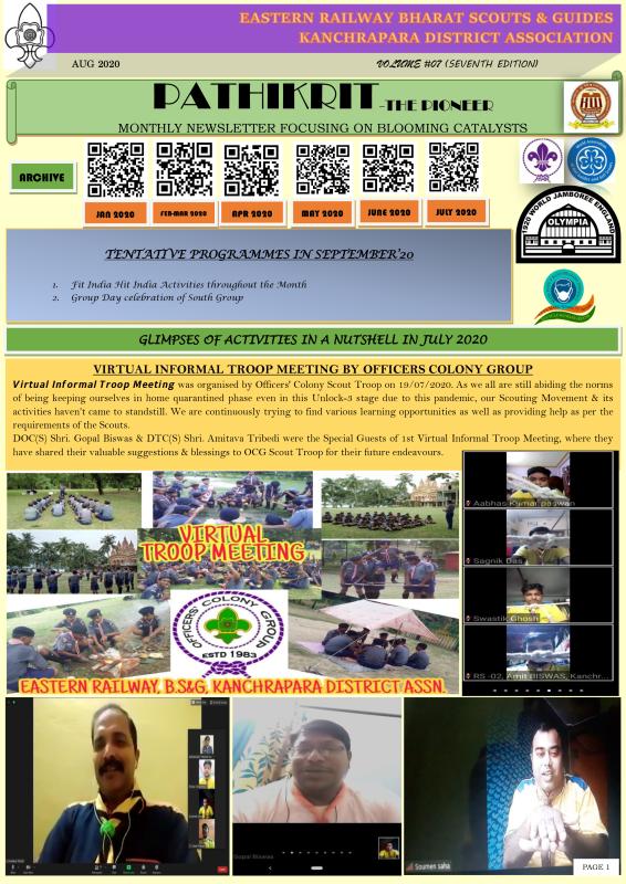PATHIKRIT- MONTHLY E NEWSLETTER OF KANCHRAPARA DISTRICT #SEVENTH EDITION