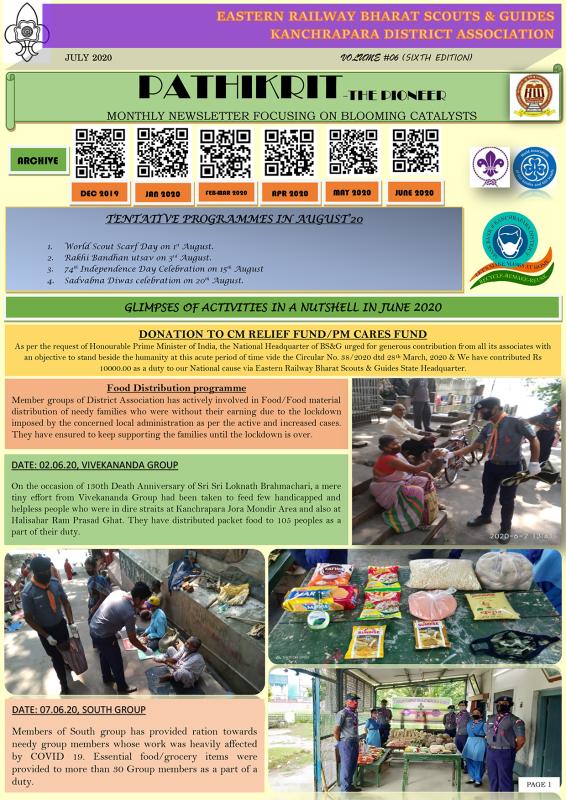 PATHIKRIT- MONTHLY E NEWSLETTER OF KANCHRAPARA DISTRICT #SIXTH EDITION