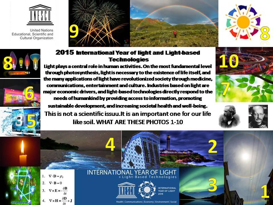 INTERNATIONAL YEAR OF LİGHT İMPORTANT AS SOİL STARTİNG POİNT OF FOODCHAİN MANKİND