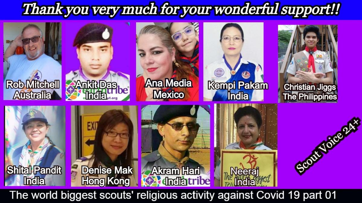 The World biggest scouts' religious activity against Cowid 19part No.01 